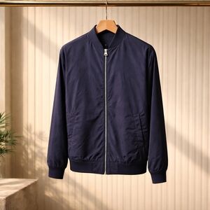 H&M Dark Blue Bomber Jacket